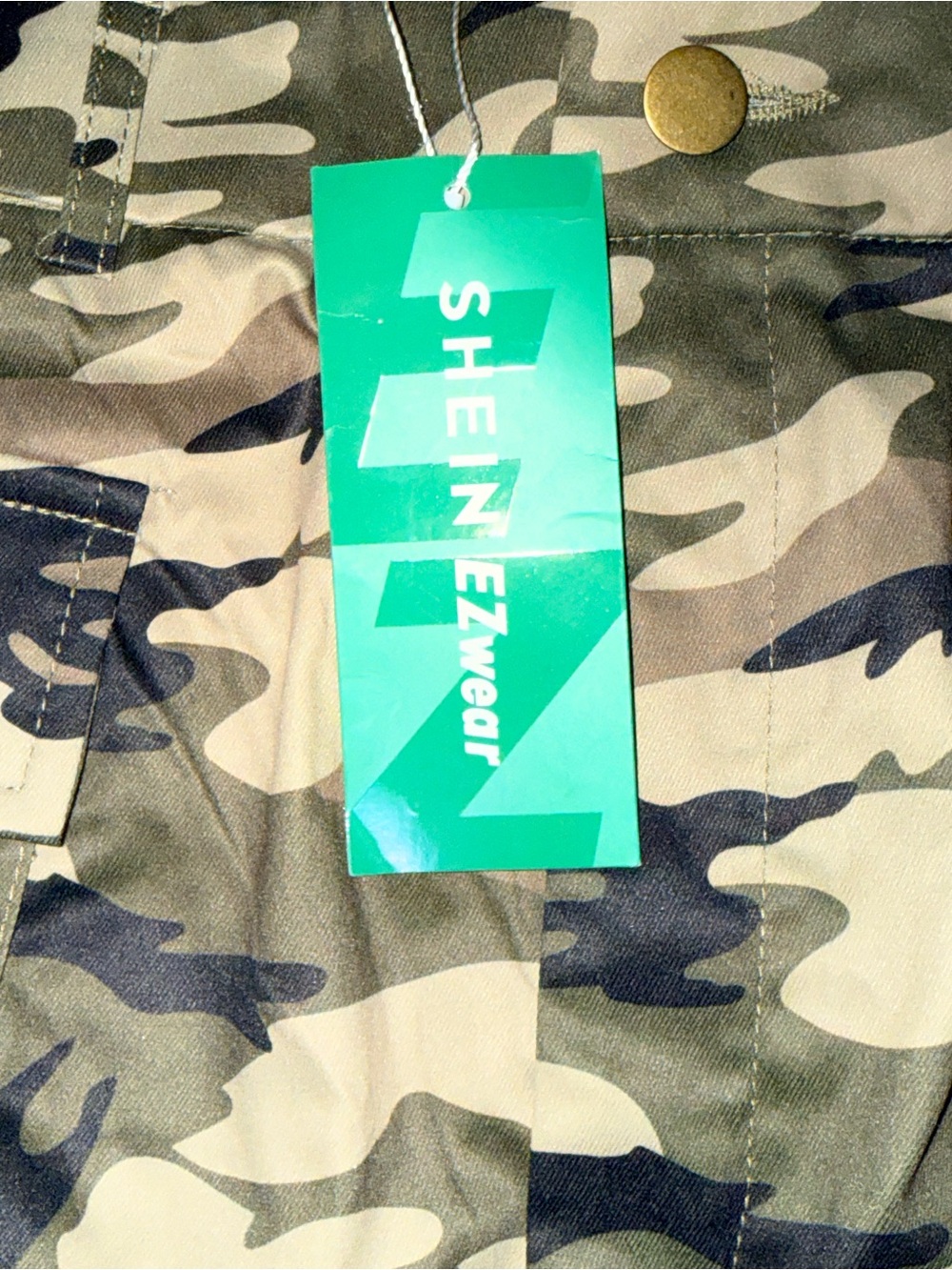 SHEIN Olive Green Camo Mini Skirt - Picture 2 of 3